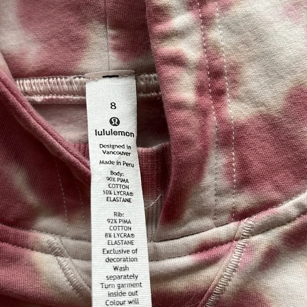 Lululemon All Yours Tie Dye Marmoleado Hoodie - Size 8